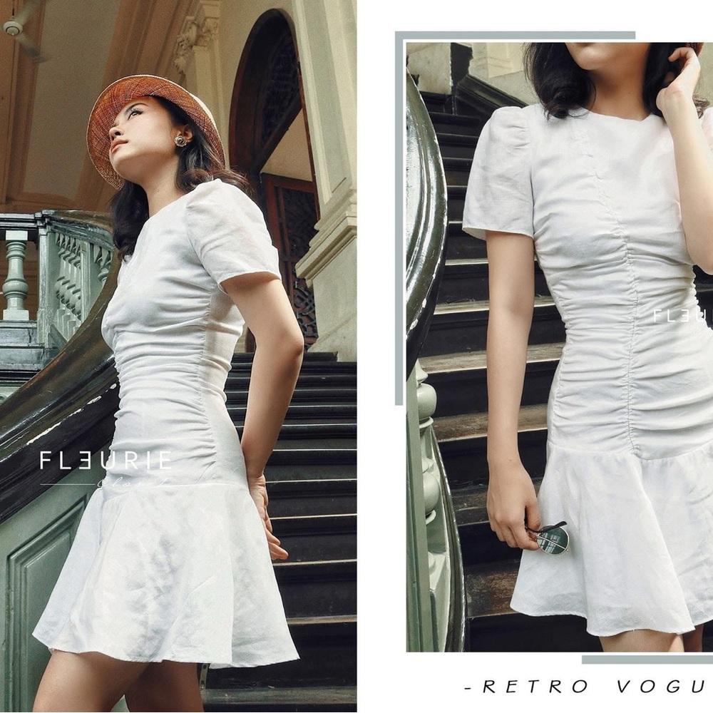 White Retro Vogue Dress